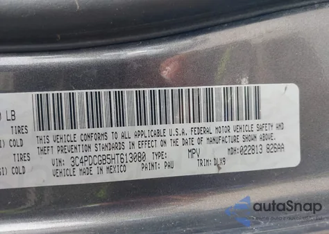 2017 Dodge Journey Crossroad Plus из США, поврежденный, VIN 3C4PDCGB5HT613080